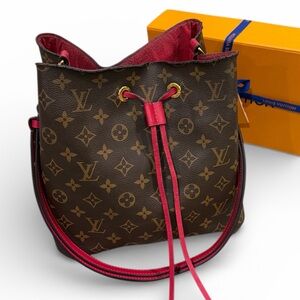 Louis Vuitton Monogram Brown and Pink Shoulder Bag
